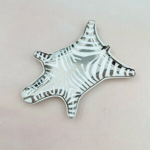 Jonathan Adler Silver Zebra Stacking Dish